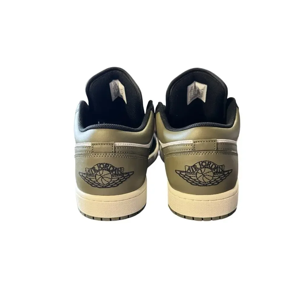 Nike Air Jordan 1 OG Low Black Toe Medium Olive Green 553558-092 Mens 12 NWB